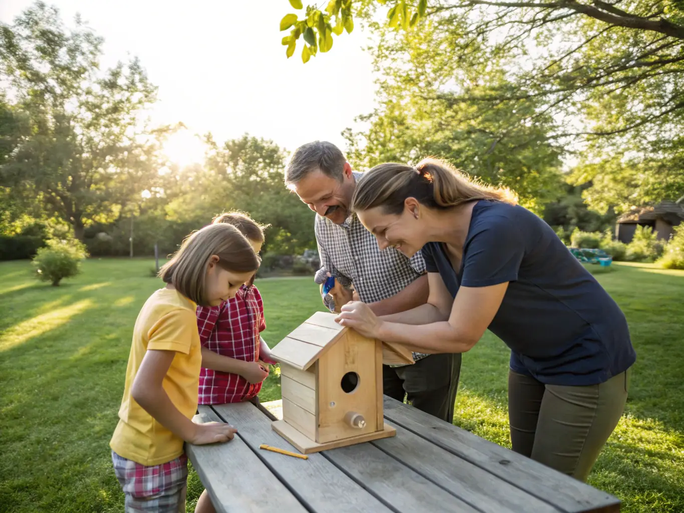 A group of people participating in a hands-on sundial workshop, learning how to build and use their own sundials.