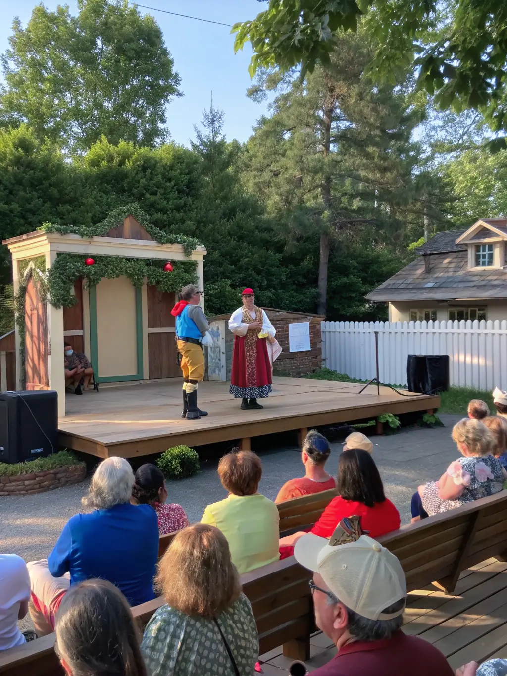 A captivating image of a live performance incorporating sundials as a central artistic element, showcasing the blend of art and science.